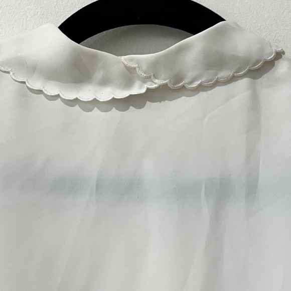 White 60s 70s vintage blouse - Picture 8 of 10